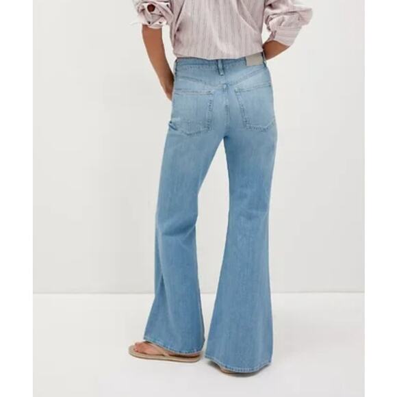 We the Free People NWT Avalon Drapey Flare Jeans Sz 28 Short Oversized Baggy - Picture 3 of 15